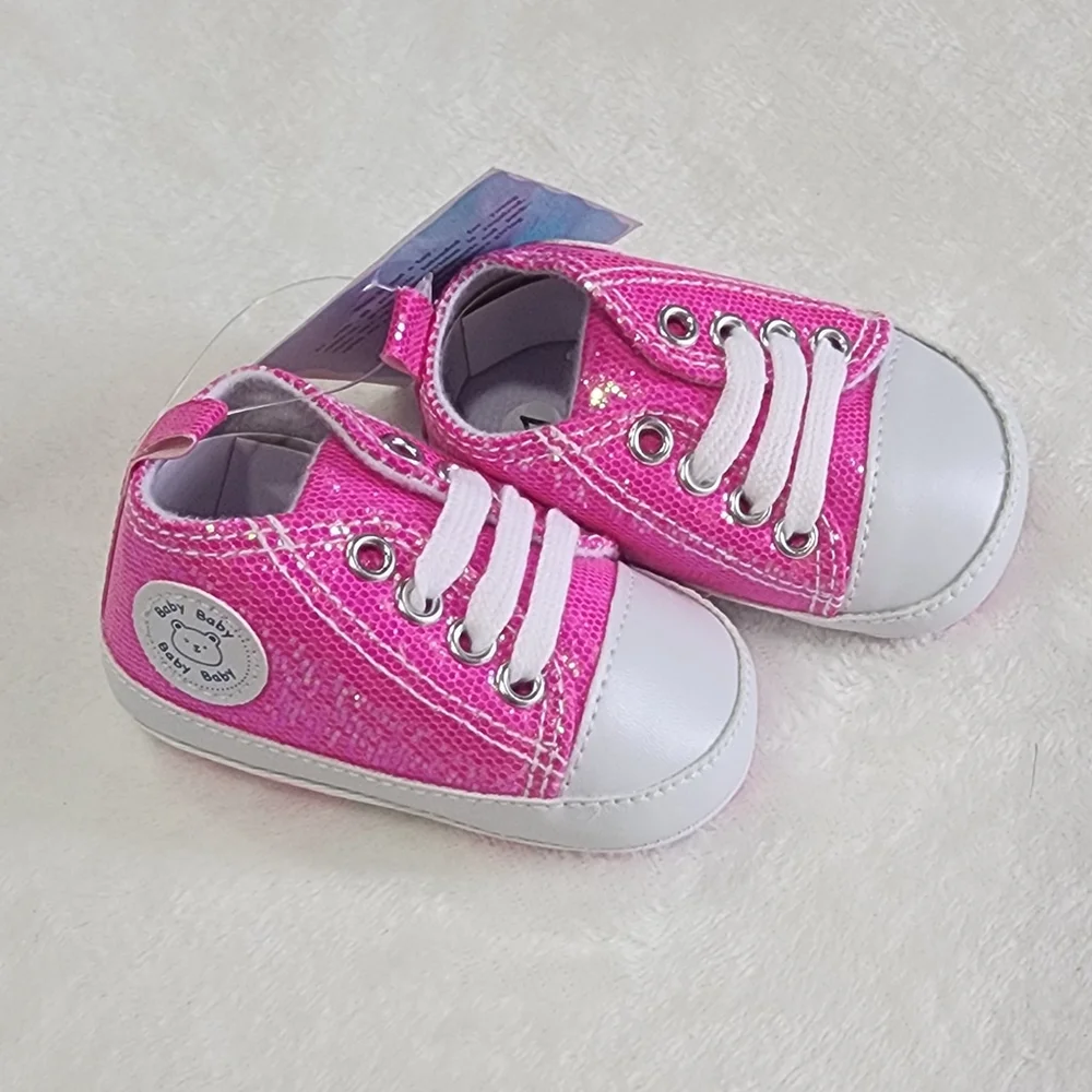 ✨️💖 Baby RABEISIR Shoes Size 0-6 Months Pink sparkling 💖 ✨️